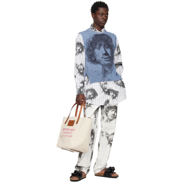  JW 앤더슨 JW Anderson White Printed Jeans 231477M186000