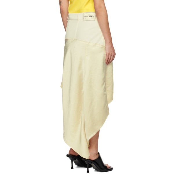  JW 앤더슨 JW Anderson 오프화이트 Off-White Asymmetric Midi Skirt 231477F092002