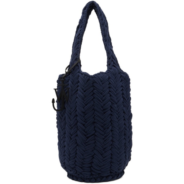  JW 앤더슨 JW Anderson Navy Knitted Shopper Bag 222477F046000