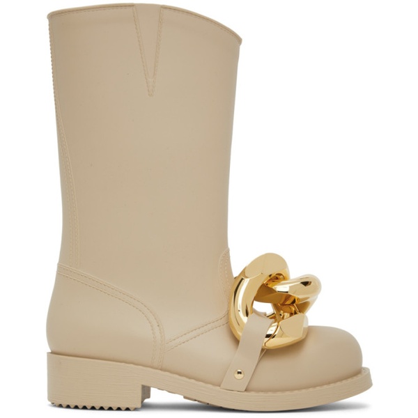 JW 앤더슨 JW Anderson Beige High Chain Rubber Boots 222477F114003