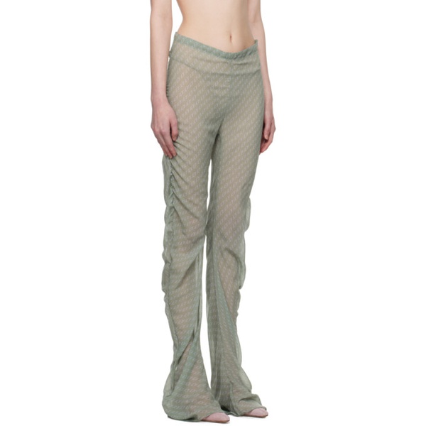  Jade Cropper Green Twisted Trousers 231772F087007