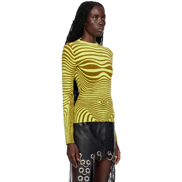  장 폴 고티에 Jean Paul Gaultier Yellow & Khaki Body Morphing Sweater 232808F110003
