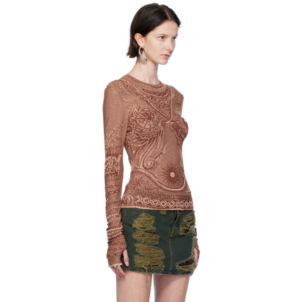  장 폴 고티에 Jean Paul Gaultier Brown Soleil Sweater 241808F096002