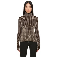 장 폴 고티에 Jean Paul Gaultier Brown Trompe Loeil Turtleneck 241808F099005