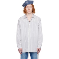 장 폴 고티에 Jean Paul Gaultier White & Black Striped Shirt 242808M192007