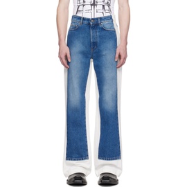 장 폴 고티에 Jean Paul Gaultier Blue & White Paneled Jeans 242808M186003