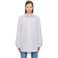 장 폴 고티에 Jean Paul Gaultier White & Black Striped Shirt 242808F109001