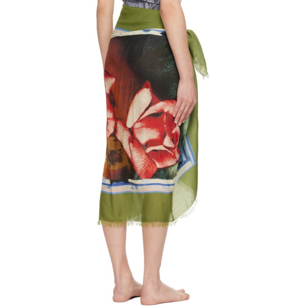  장 폴 고티에 Jean Paul Gaultier Green & Red Roses Cover Up 242808F028000