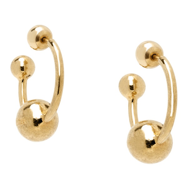  장 폴 고티에 Jean Paul Gaultier Gold Piercing Earrings 242808M144008