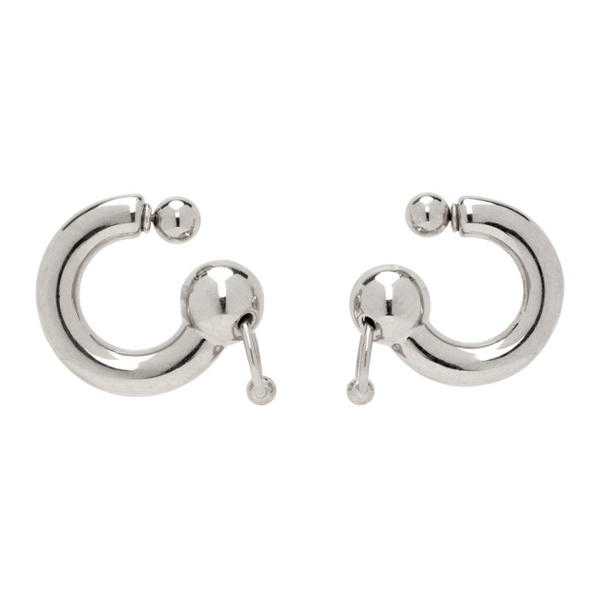 장 폴 고티에 Jean Paul Gaultier Silver Large Piercing Earrings 242808F022004