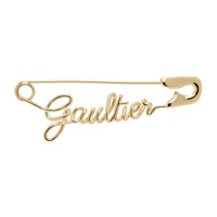 장 폴 고티에 Jean Paul Gaultier Gold The Gaultier Safety Pin Single Earring 242808F022011