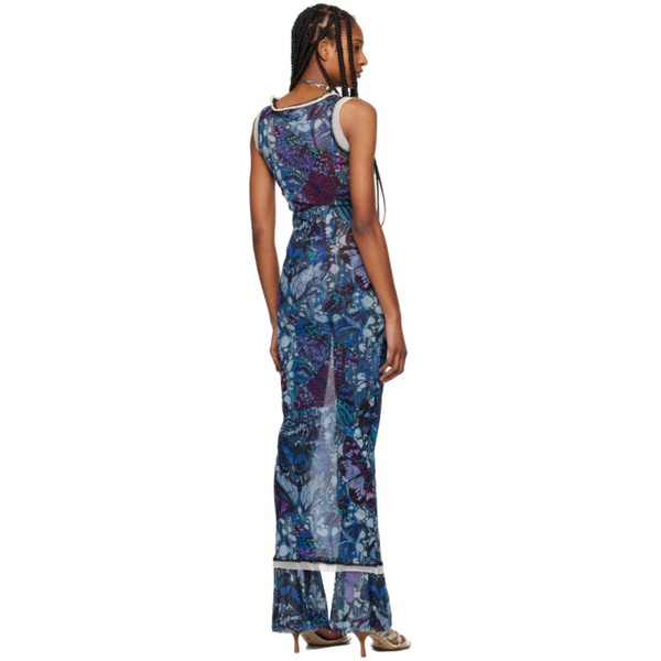  장 폴 고티에 Jean Paul Gaultier Blue & Purple The Butterfly Maxi Dress 242808F055016