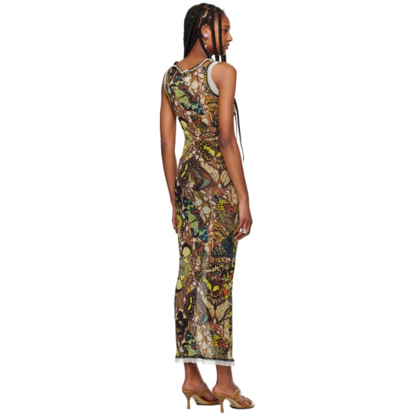  장 폴 고티에 Jean Paul Gaultier Yellow & Beige The Butterfly Maxi Dress 242808F055017