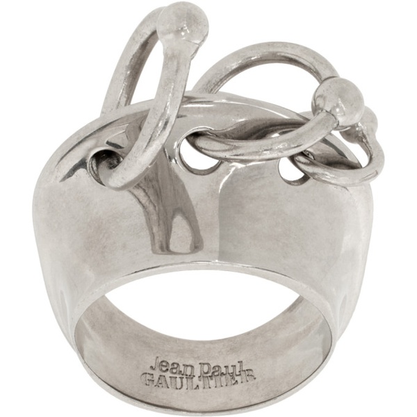  장 폴 고티에 Jean Paul Gaultier Silver Multiple Loops Ring 242808F024001