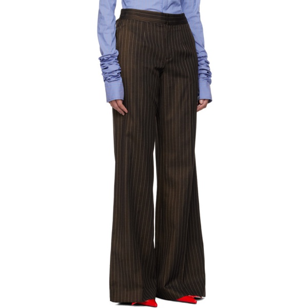  장 폴 고티에 Jean Paul Gaultier Brown The Thong Suit Trousers 241808F087013