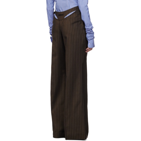  장 폴 고티에 Jean Paul Gaultier Brown The Thong Suit Trousers 241808F087013