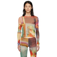 장 폴 고티에 Jean Paul Gaultier Multicolor Scarf Long Sleeve T-Shirt 232808M213000