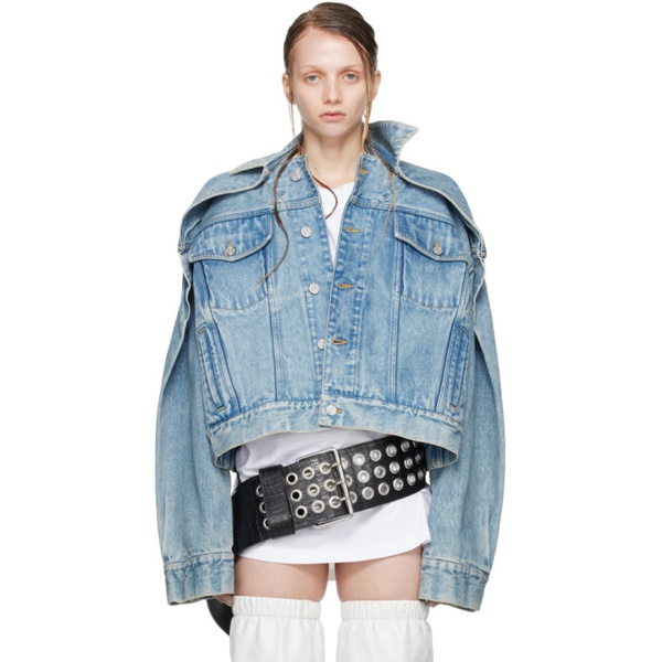  장 폴 고티에 Jean Paul Gaultier Blue Shayne Oliver 에디트 Edition Denim Jacket 242808F060015