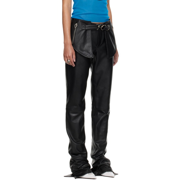  장 폴 고티에 Jean Paul Gaultier Black Shayne Oliver 에디트 Edition Leather Pants 242808F084000