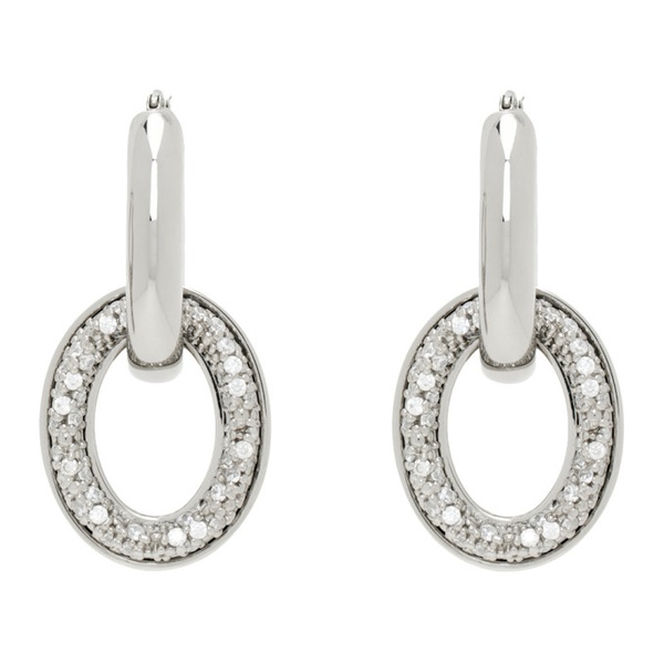 질샌더 질샌더 Jil Sander Silver Crystal-Cut Earrings 241249F022002