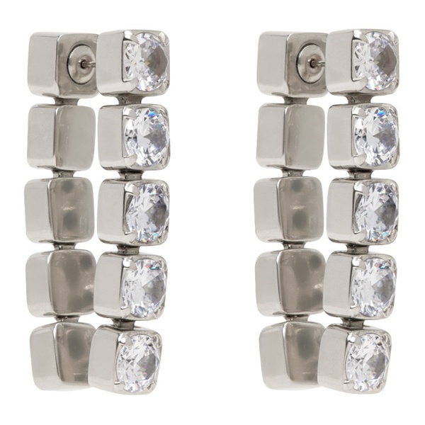 질샌더 질샌더 Jil Sander Silver Crystal Earrings 241249F022014