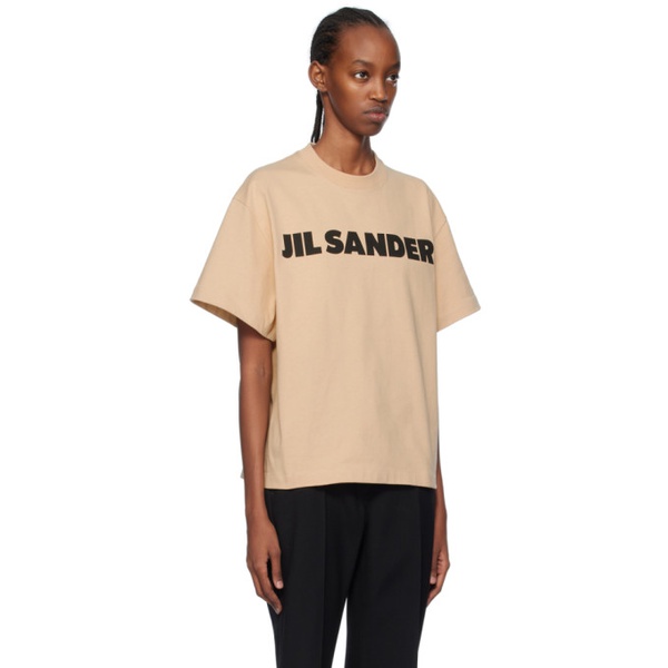질샌더 질샌더 Jil Sander Beige Printed T-Shirt 241249F110022