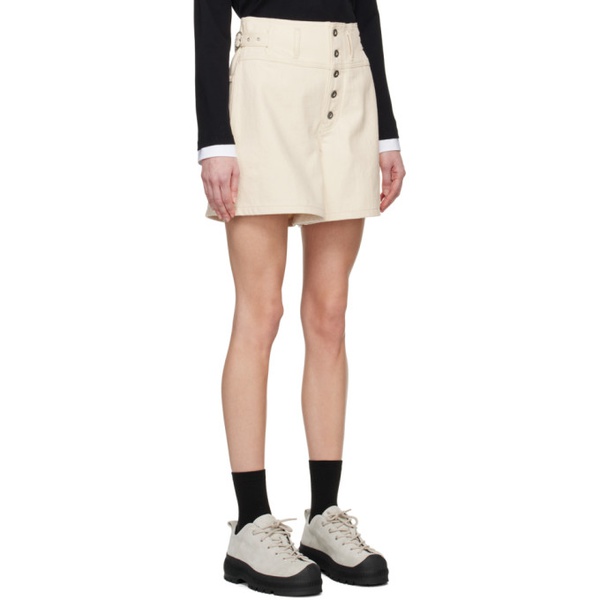 질샌더 질샌더 Jil Sander 오프화이트 Off-White Pin-Buckle Denim Shorts 241249F088004