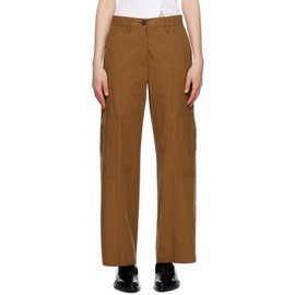 질샌더 Jil Sander Brown Zip Pocket Trousers 231249F087018