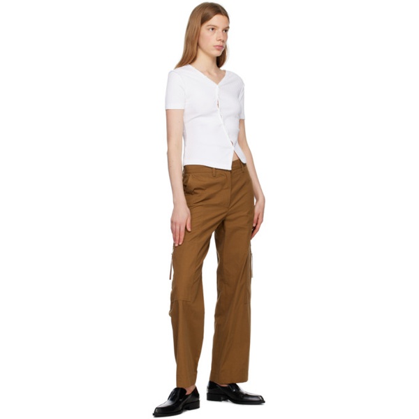 질샌더 질샌더 Jil Sander Brown Zip Pocket Trousers 231249F087018