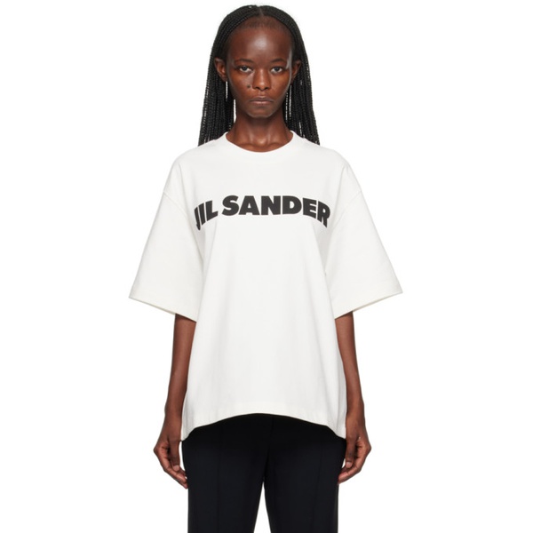 질샌더 질샌더 Jil Sander White Printed T-Shirt 232249F110002