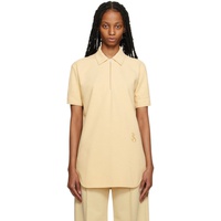 질샌더 Jil Sander Yellow Embroidered Polo 231249F108000