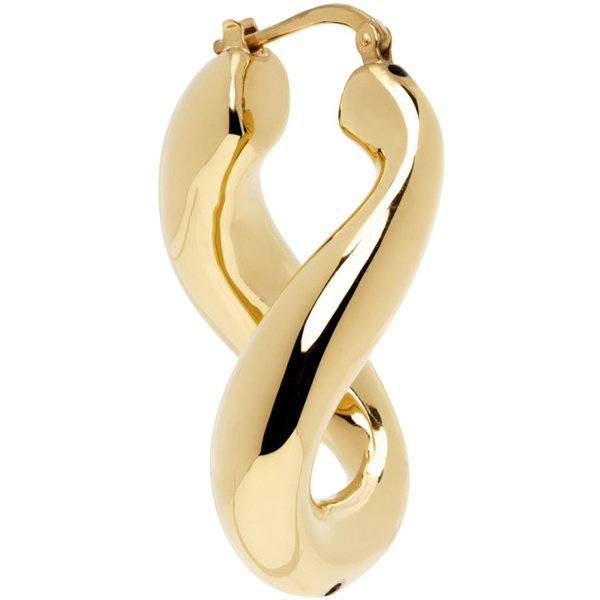 질샌더 질샌더 Jil Sander Gold Sculptural Hoop Earrings 231249F022014