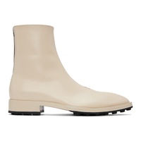 질샌더 Jil Sander 오프화이트 Off-White Leather Ankle Boots 222249F113015