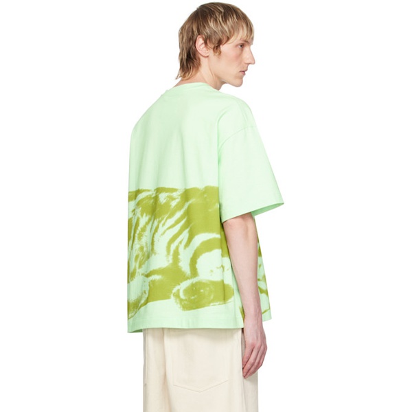 질샌더 질샌더 Jil Sander Green Printed T-Shirt 241249M213056