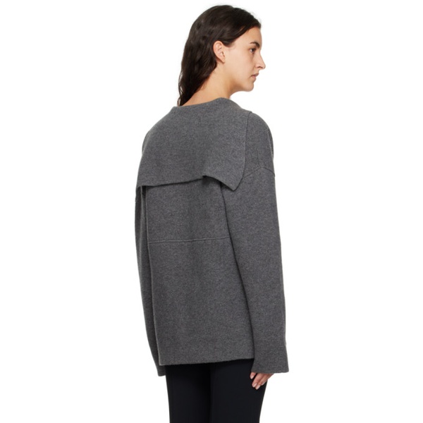 질샌더 질샌더 Jil Sander Gray & Black Reversible Sweater 232249F100001