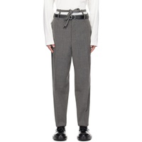 질샌더 Jil Sander Gray Belted Trousers 241249M191026