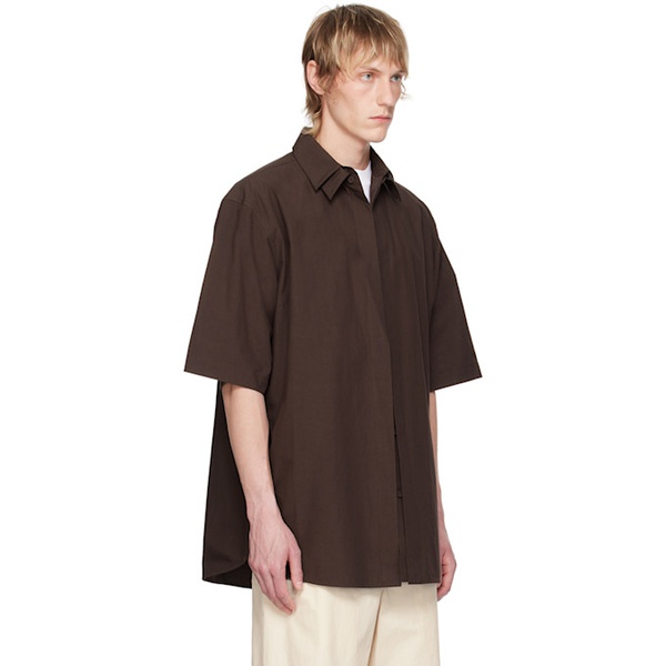 질샌더 질샌더 Jil Sander Brown Layered Shirt 241249M192027