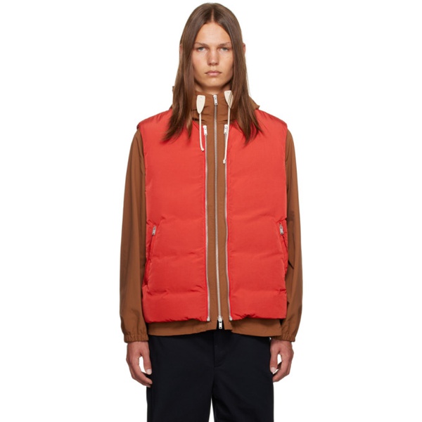 질샌더 질샌더 Jil Sander Brown & Red Jacket & Down Vest Set 231249M178001
