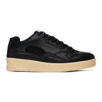 질샌더 Jil Sander Black Perforated Sneakers 231249M237041