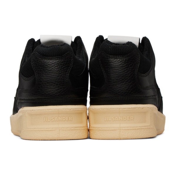 질샌더 질샌더 Jil Sander Black Perforated Sneakers 231249M237008
