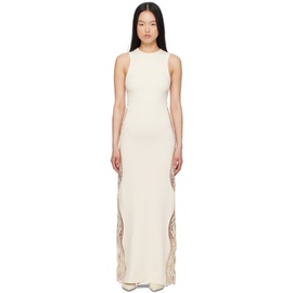 질샌더 Jil Sander 오프화이트 Off-White Lace Panel Maxi Dress 241249F055011