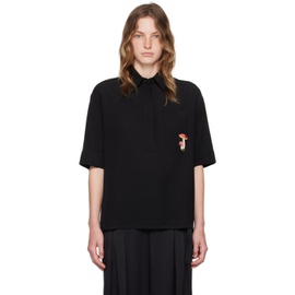 질샌더 Jil Sander Black Embroidered Shirt 241249F108003