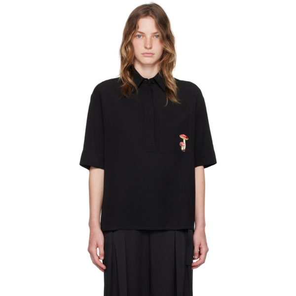 질샌더 질샌더 Jil Sander Black Embroidered Shirt 241249F108003