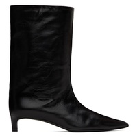 질샌더 Jil Sander Black Calf Leather Boots 242249F114003