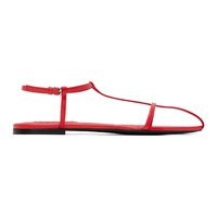 질샌더 Jil Sander Red Flat Sandals 242249F124001