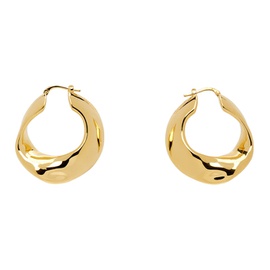 질샌더 Jil Sander Gold Hoop Earrings 242249F022005