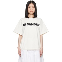 질샌더 Jil Sander 오프화이트 Off-White Printed Logo T-Shirt 242249F110001