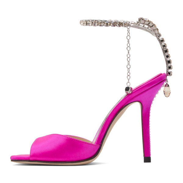  지미 추 Jimmy Choo Pink Saeda 100 Heeled Sandals 232528F125069