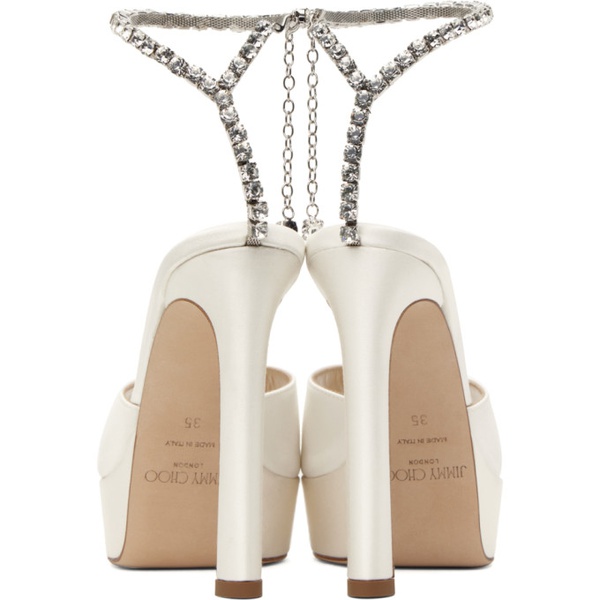  지미 추 Jimmy Choo 오프화이트 Off-White Saeda 125 Heeled Sandals 241528F125024