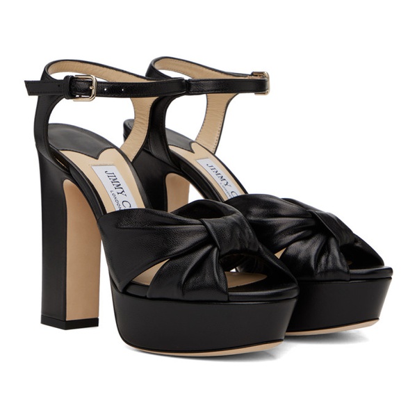  지미 추 Jimmy Choo Black Heloise 120 Heeled Sandals 241528F125052